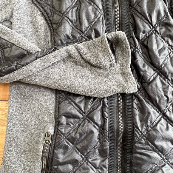 Athleta Vortex Dark Gray Hooded Dual Full Zipper Fleece Jacket Size XS - Picture 5 of 15